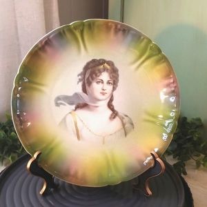 Victorian Lady Antique Plate